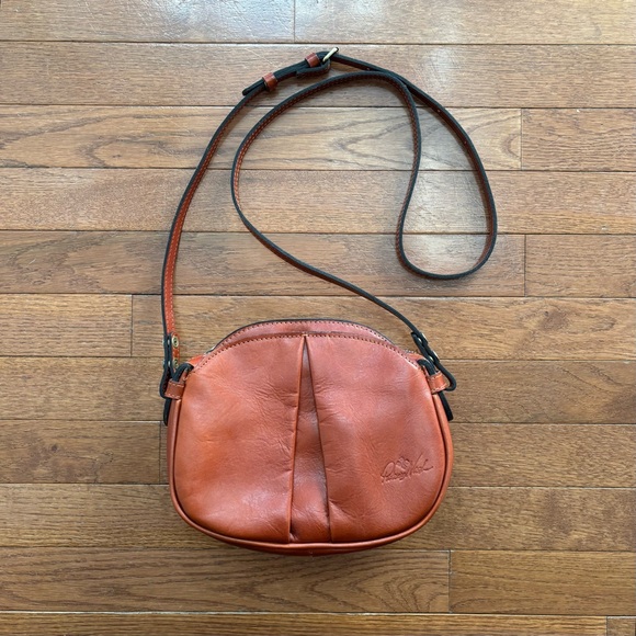 Patricia Nash Handbags - Patricia Nash Tan Cognac Italian Leather Crossbody Purse